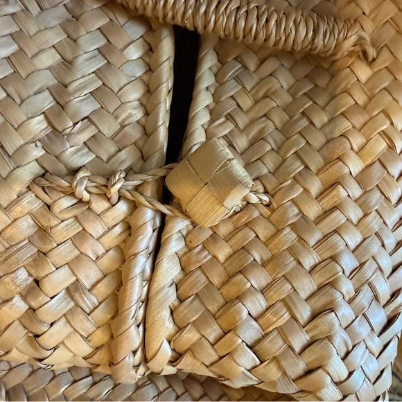 1960s Mid Century Seashell Embellished Woven Tote / Beach Bag Rare Find! - Picture 7 of 16
